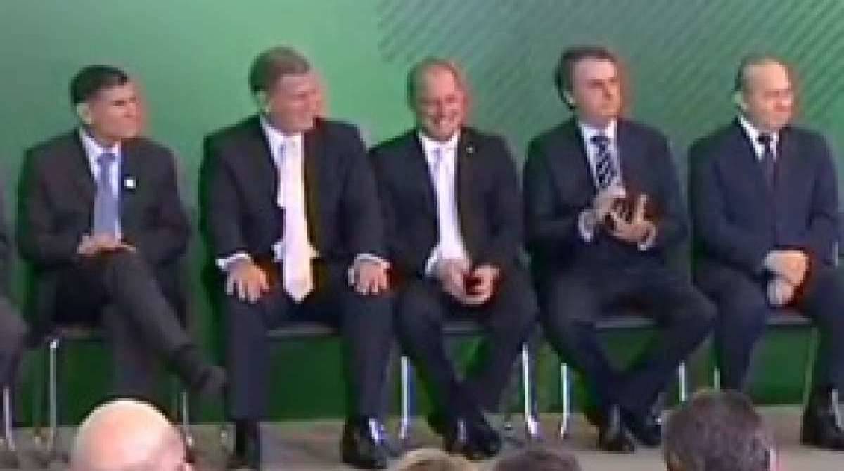 Presidente Jair Bolsonaro participa de transmissão de cargo de ministros - Reprodução/ NBR