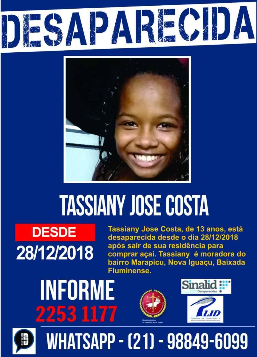 Polícia pede informações sobre adolescente desaparecida em Nova Iguaçu - Divulgação 