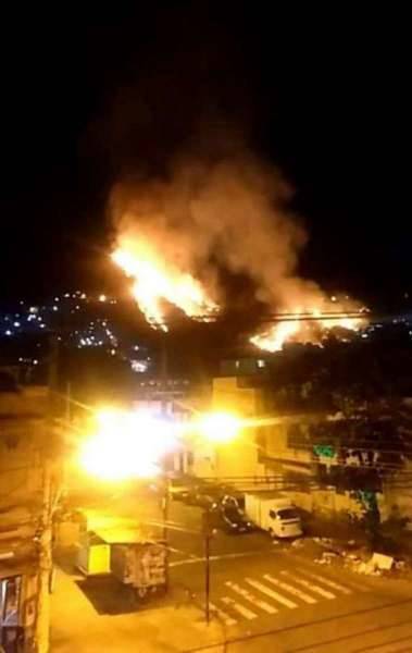 Incêndio atingiu uma grande área da região