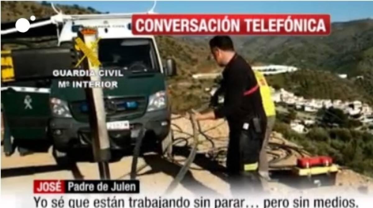 Equipes de resgate encontraram fio de cabelo de Julen, de dois anos, em poço