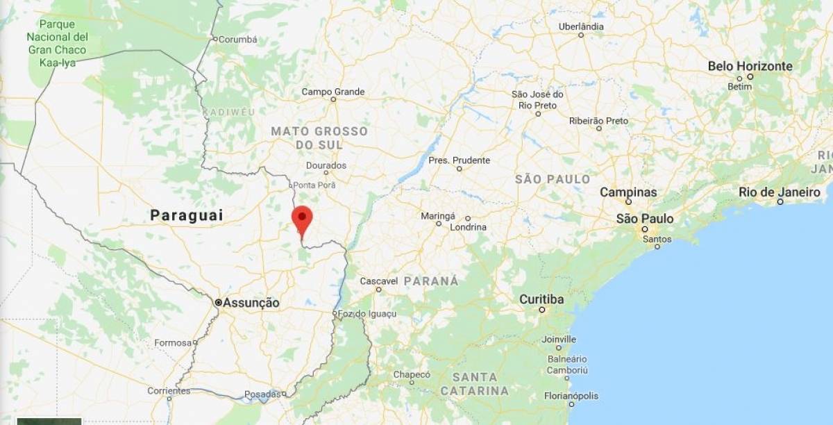 Propriedade da fam&iacute;lia do crime fica em Paranhos, no Mato Grosso do Sul, na fronteira com o Paraguai