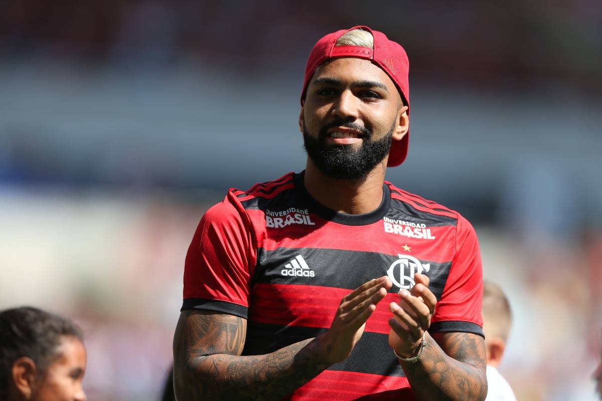 Gabigol e Arrascaeta foram apresentados &agrave; torcida
