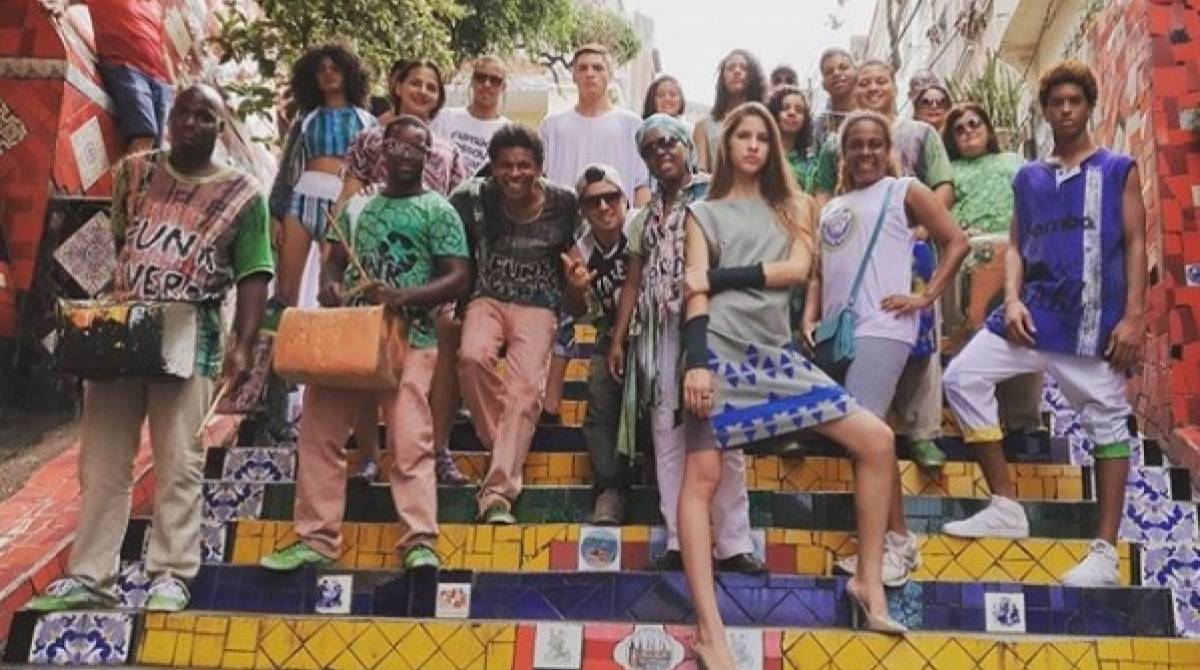 Projeto Funk Verde na escadaria da Lapa