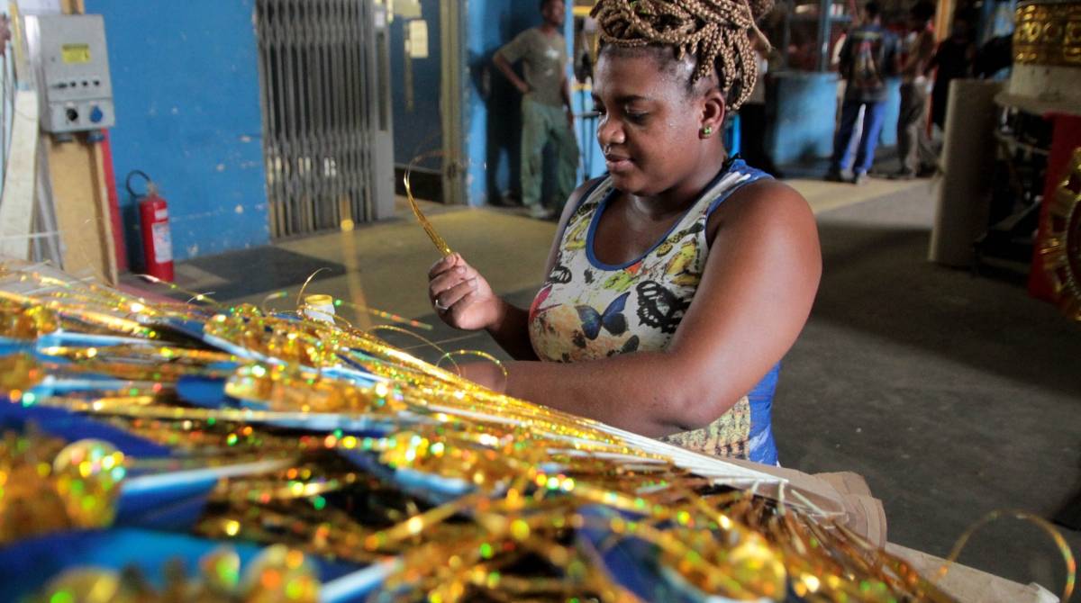Rio de Janeiro 23/01/2019 - Carnaval. Preparativos para o carnaval no barracao da escola Unidos da Tijuca.Foto: Fernanda Dias / Agencia O Dia.
