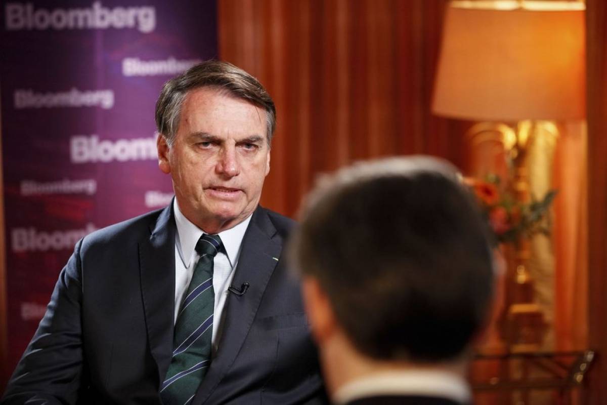 Presidente da República, Jair Bolsonaro, durante entrevista para Bloomberg. - Alan Santos/PR