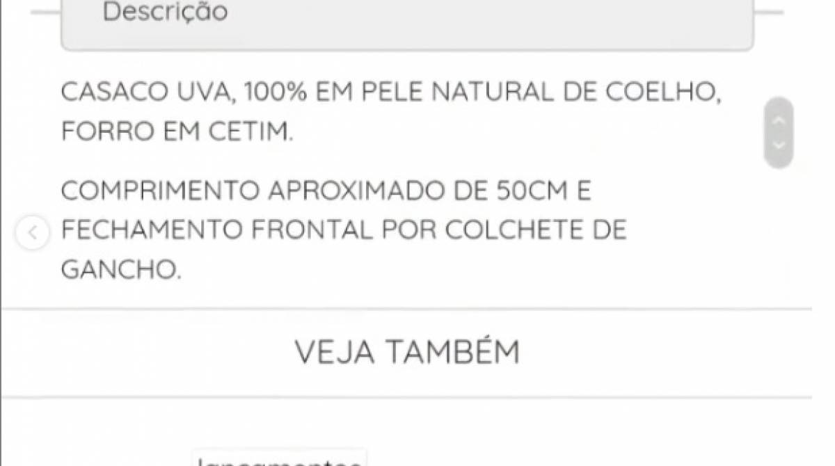 Flávia Pavanelli posa para grife que usa pele animal na confecção de suas peças 
