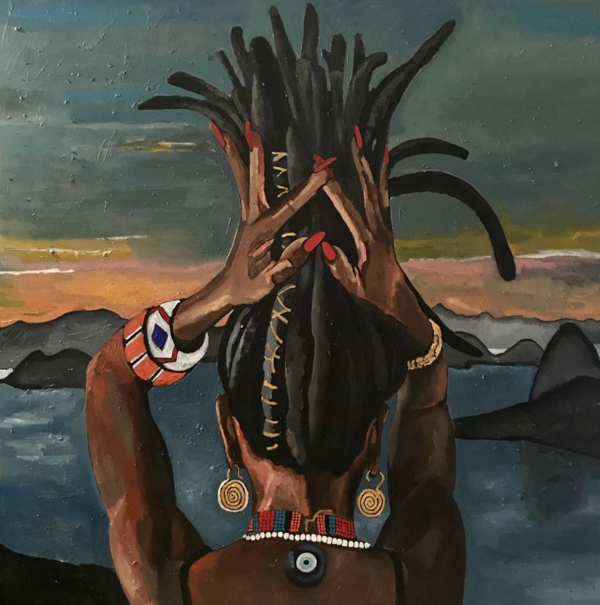 Obra que faz parte da exposição \'O Negro no Rio\', da artista Geórgia Lobo