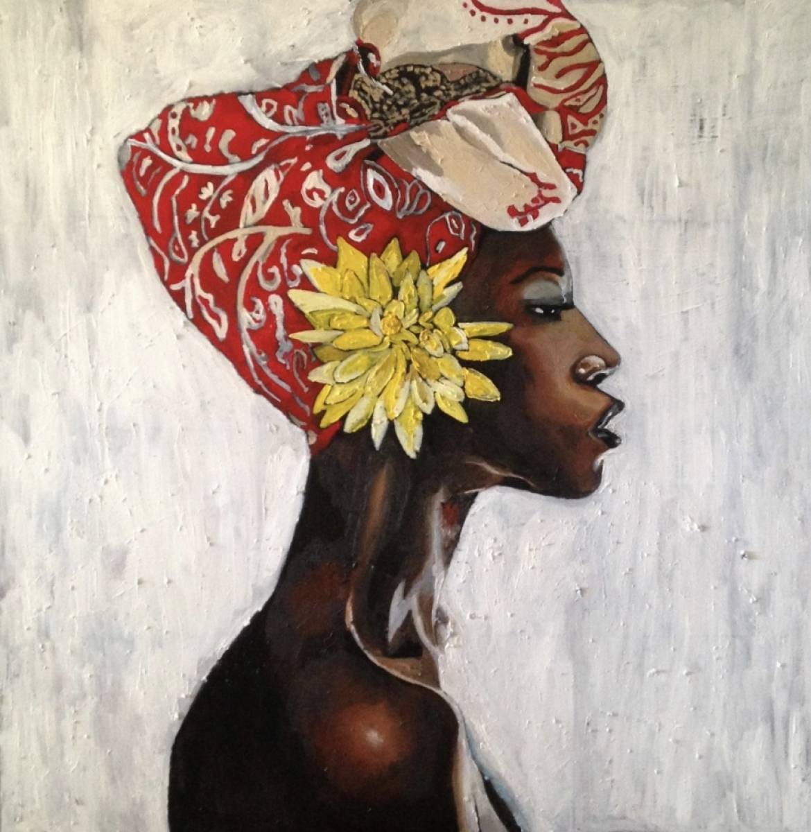 Obra que faz parte da exposição \'O Negro no Rio\', da artista Geórgia Lobo