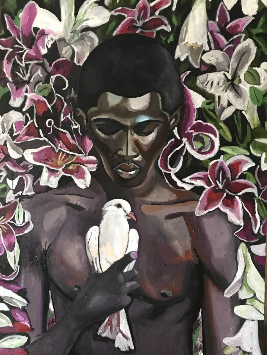 Obra que faz parte da exposição \'O Negro no Rio\', da artista Geórgia Lobo