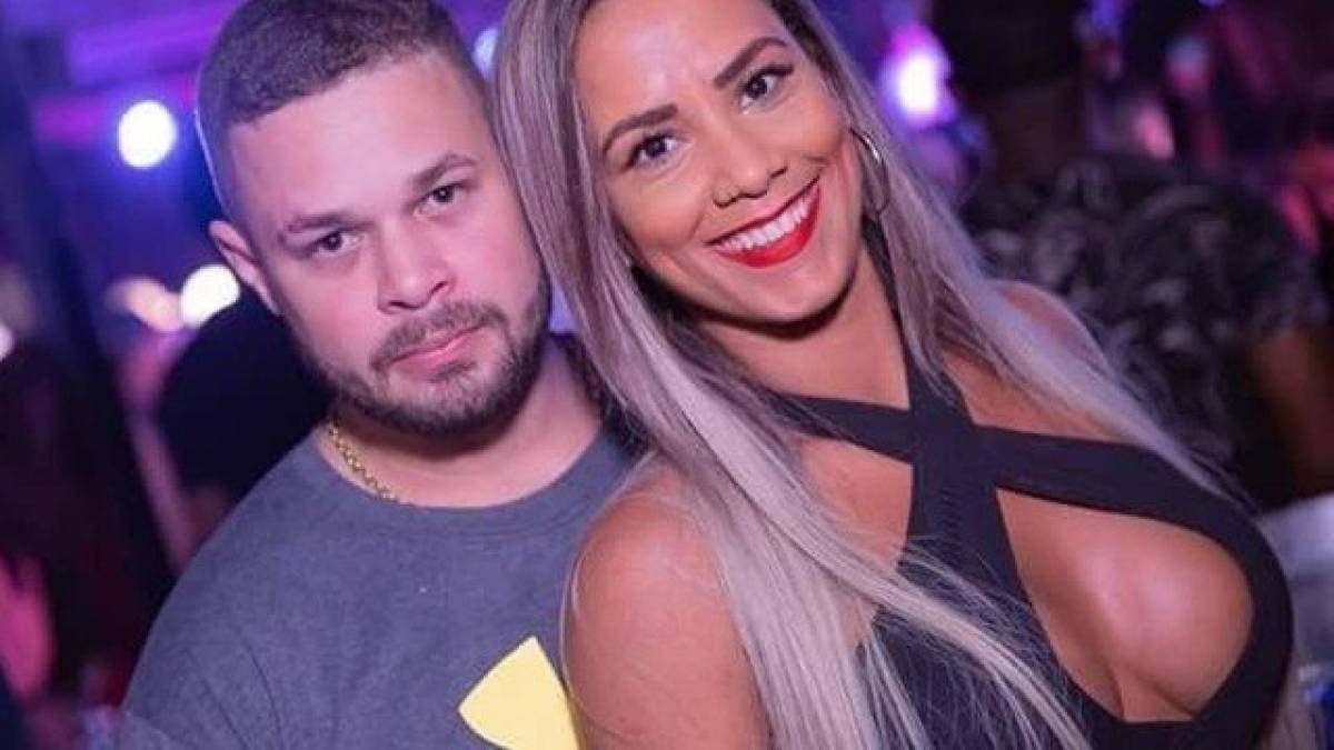 O PM morto Renato e Pâmela
