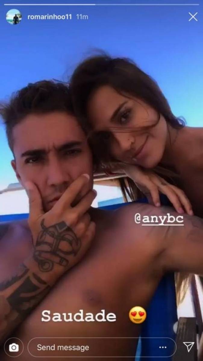 Romarinho posta foto com a DJ Any Borges, que participou do 'De Férias com o Ex' - Reprodução Internet