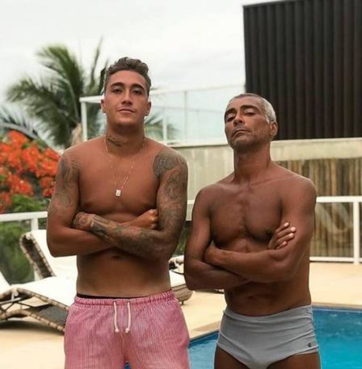 Romarinho com o pai, Romário