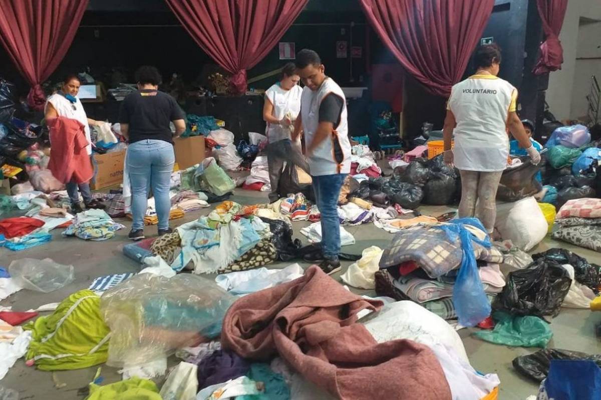 Prefeitura informou que suspendeu temporariamente a arrecadação de doações, para que seja possível contabilizar o material já recebido - Divulgação