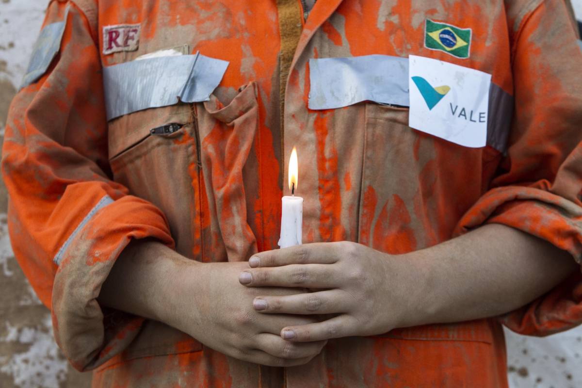 Rompimento de barragem em Brumadinho (MG) gerou revolta na sede da Vale no Rio de Janeiro - Marcio Mercante / Agencia O Dia