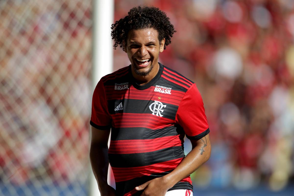 Rio de Janeiro 26/01/2019  Willian Ar&atilde;o do Flamengo comemora seu gol durante partida contra a equipe do Cabofriense no est&aacute;dio do Maracan&atilde;, valido pela ta&ccedil;a Guanabara. Foto: Luciano Belford/ Ag&ecirc;ncia O Dia.