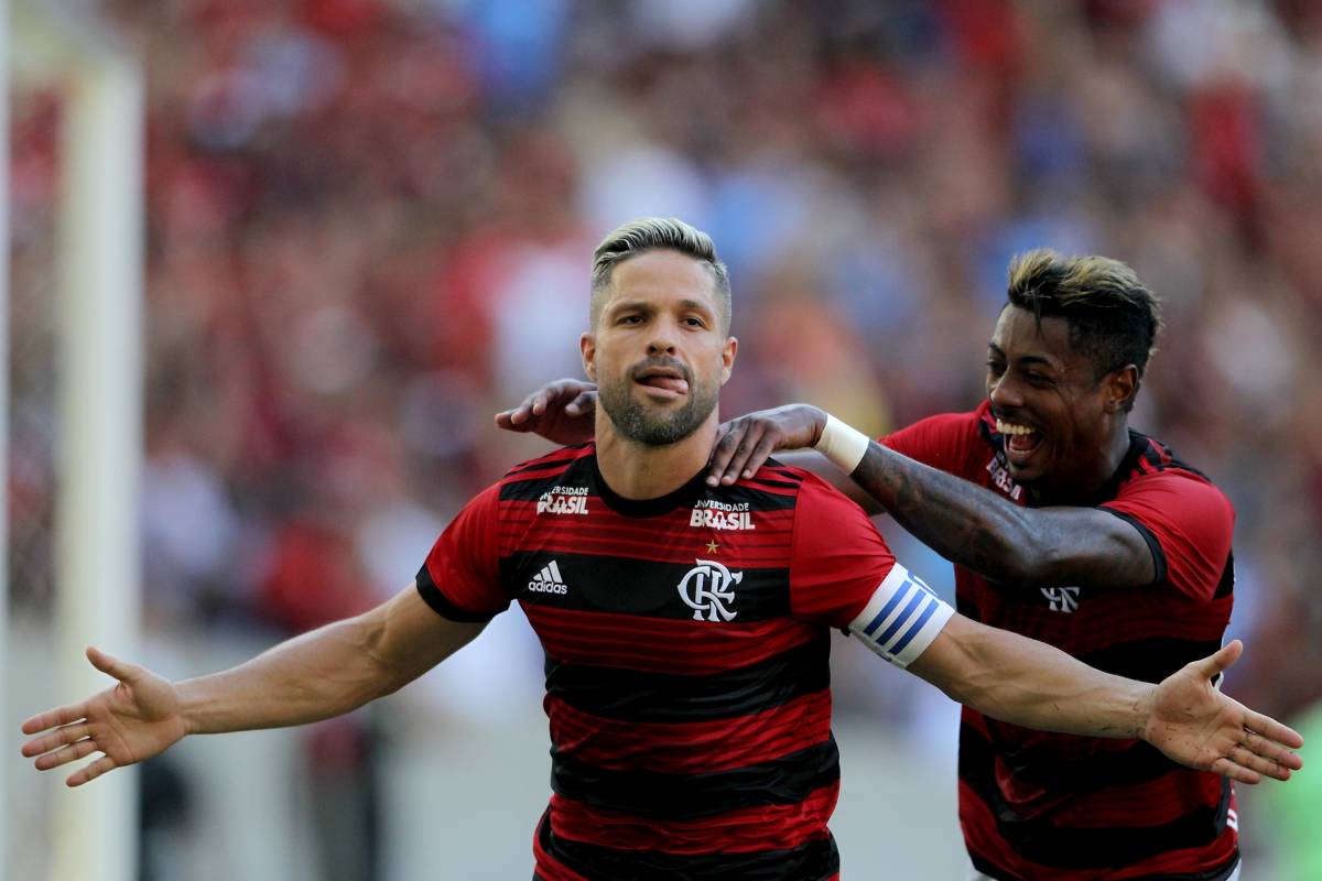 Rio de Janeiro 26/01/2019  Diego do Flamengo comemora seu gol durante partida contra a equipe do Cabofriense no estdio do Maracan, valido pela taa Guanabara. Foto: Luciano Belford/ Agncia O Dia..