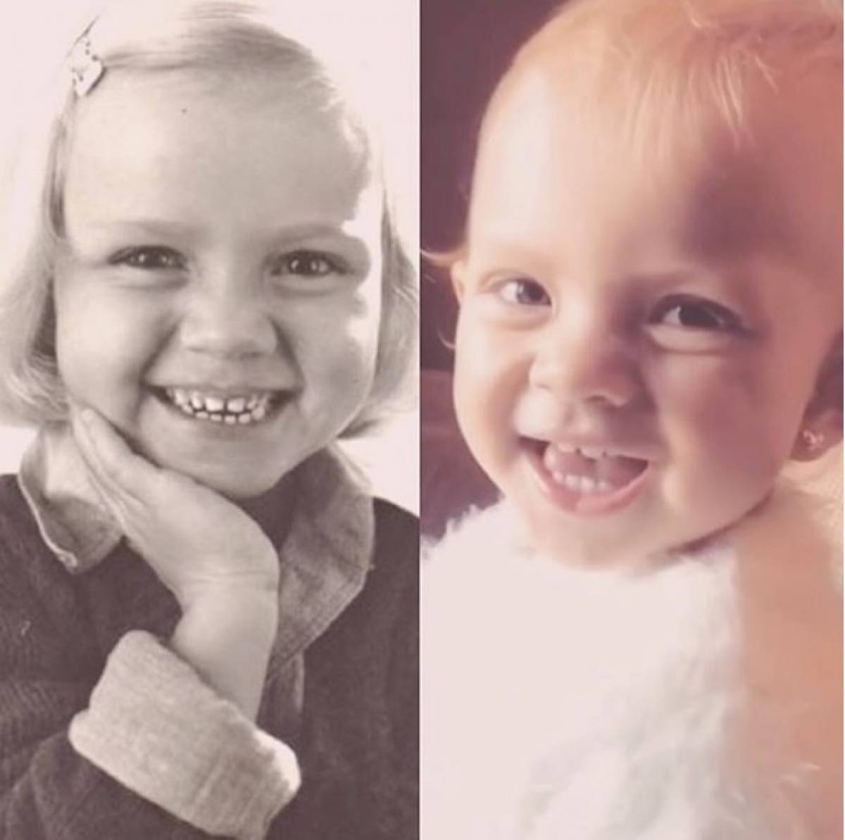 A esquerda, foto de Eliana. A direita, foto de Manuela; filha caçula da apresentadora do SBT.