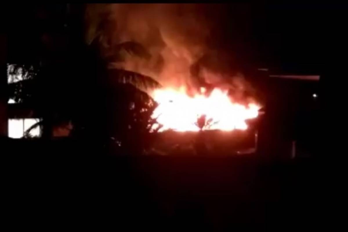 Incêndio atinge alojamento do Centro de Treinamento do Flamengo, em Campo Grande, na Zona Oeste do Rio - Reprodução