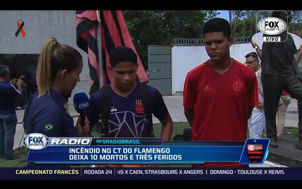 Cláudio foi ao Ninho do Urubu prestar solidariedade - Reprodução