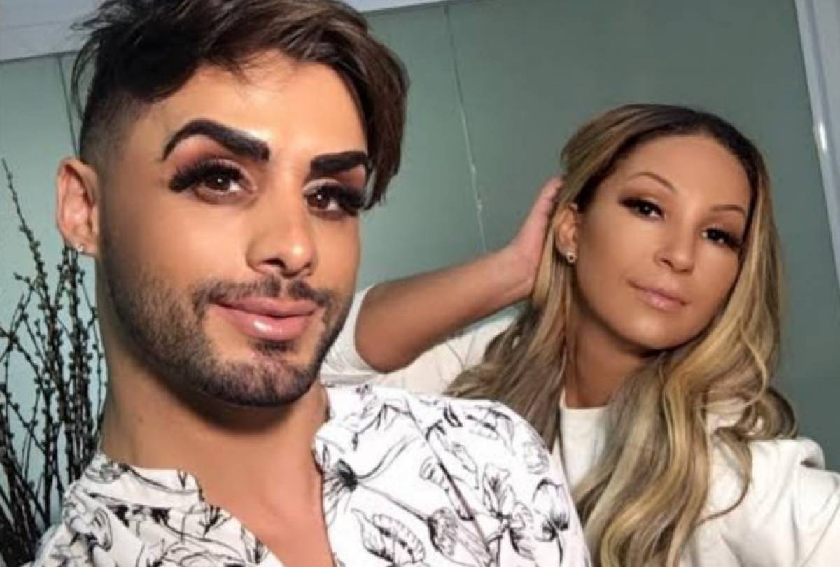 O maquiador Agustin Fernandez e a funkeira Valesca Popozuda 