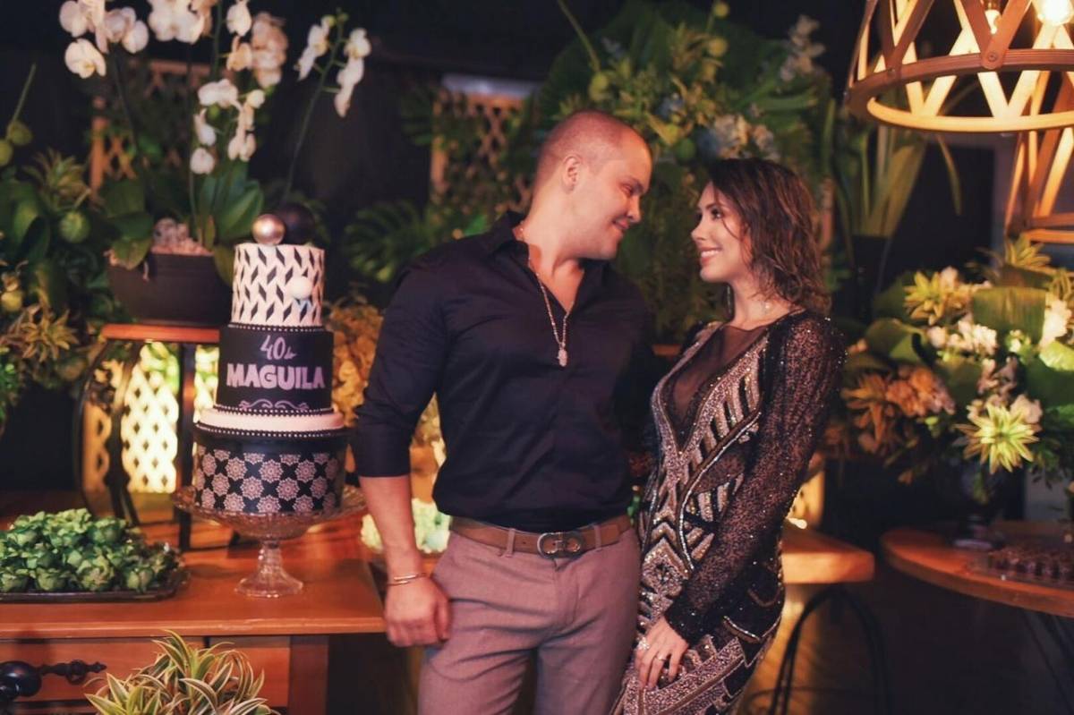 Marido de Bella Falconi, Ricardo Maguila, comemora 40 anos com luxo e estilo