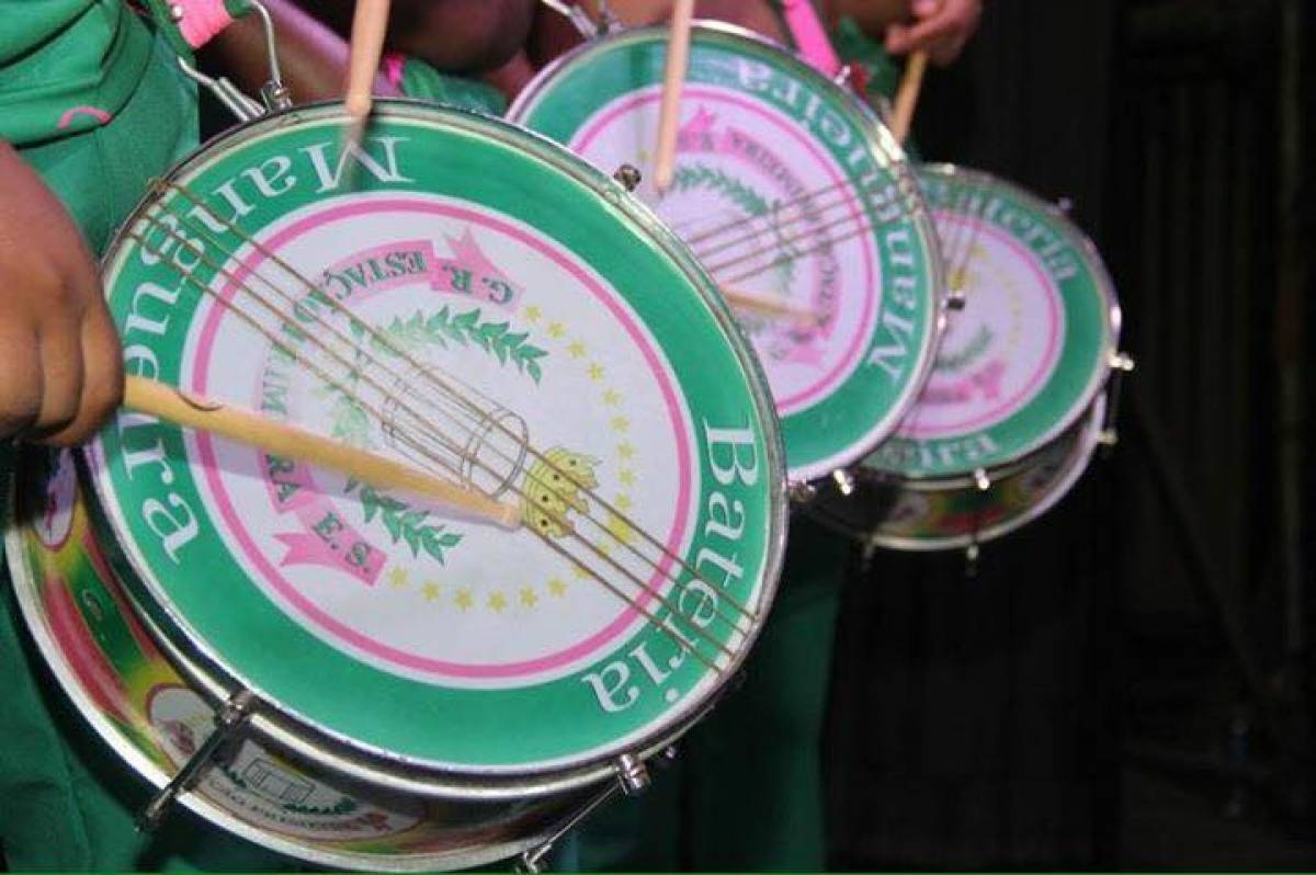 Verde e Rosa em roda de samba