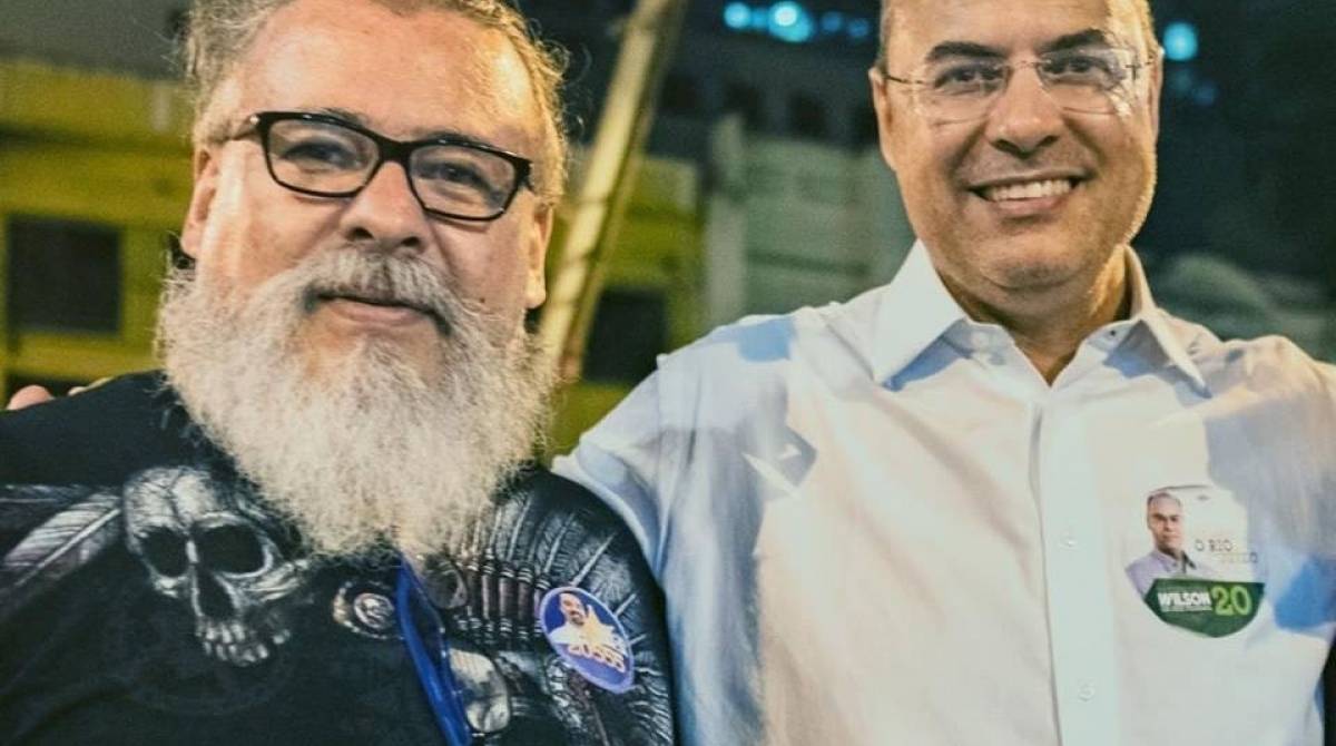 Flavio Pacca e o governador Wilson Witzel nas eleições do ano passado