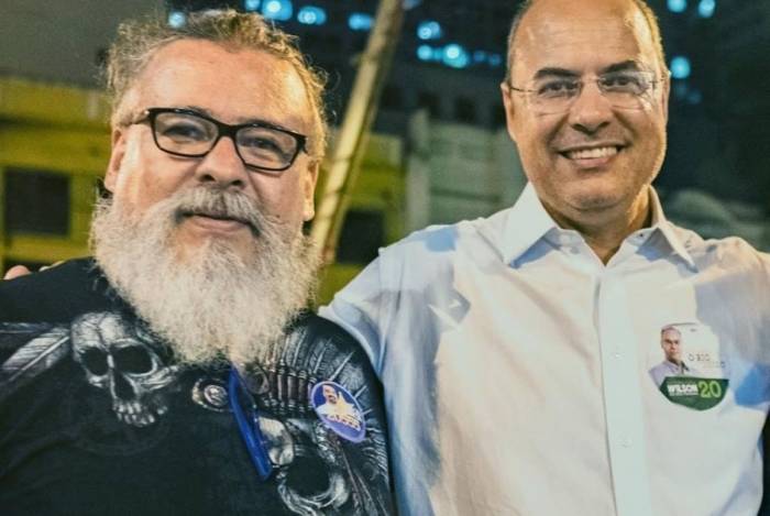 Flavio Pacca e o governador Wilson Witzel nas eleiÃ§Ãµes do ano passado