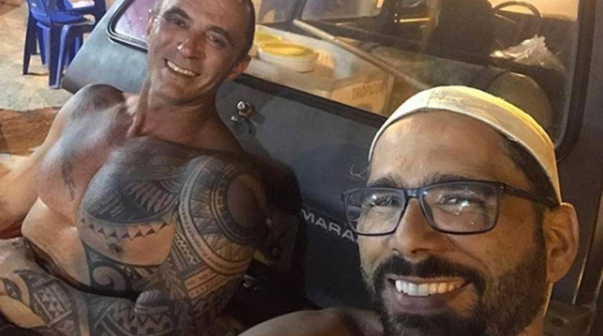 Paulo Barros e o namorado, Fábio Fonseca