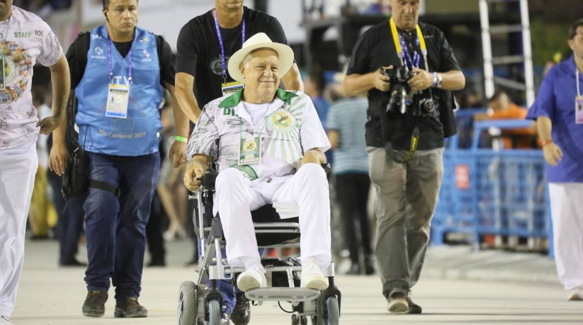 Antônio Fagundes gravou cenas como Alberto de 'Bom Sucesso' durante o desfile da Imperatriz