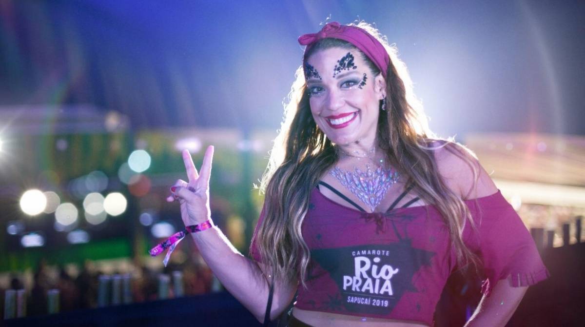 Muita animação em camarote na Sapucaí