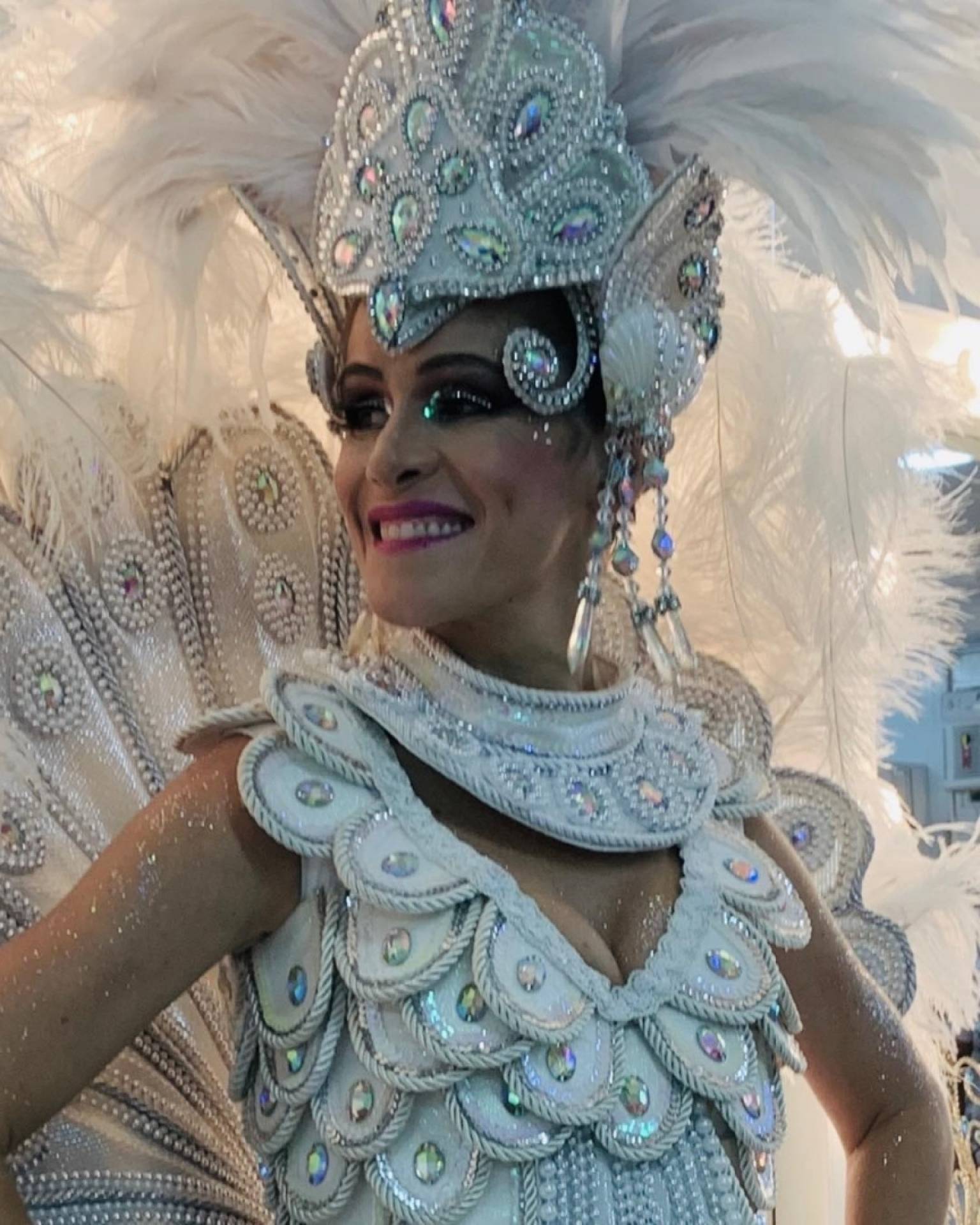Ingrid Guimarães preparada para o desfile da Imperatriz Leopoldinense