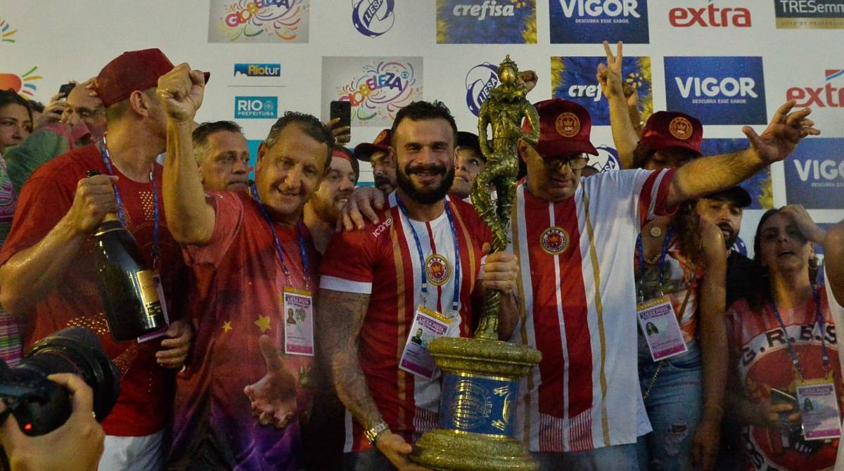 Rio,06/03/2019 - Apura&ccedil;&atilde;o dos Desfiles das Escolas de Samba do Rio de Janeiro, Viradouro  &eacute; a vice campe&atilde;, diretoria da escola comemora o t&iacute;tulo ap&oacute;s apura&ccedil;&atilde;o, Presidente Marcelo Calil Petrus Filho,  Samb&oacute;dromo, Rio de Janeiro.Foto: Armando Paiva/ Ag&ecirc;ncia O Dia  Cidade, Carnaval, Mangueira, Apuracao