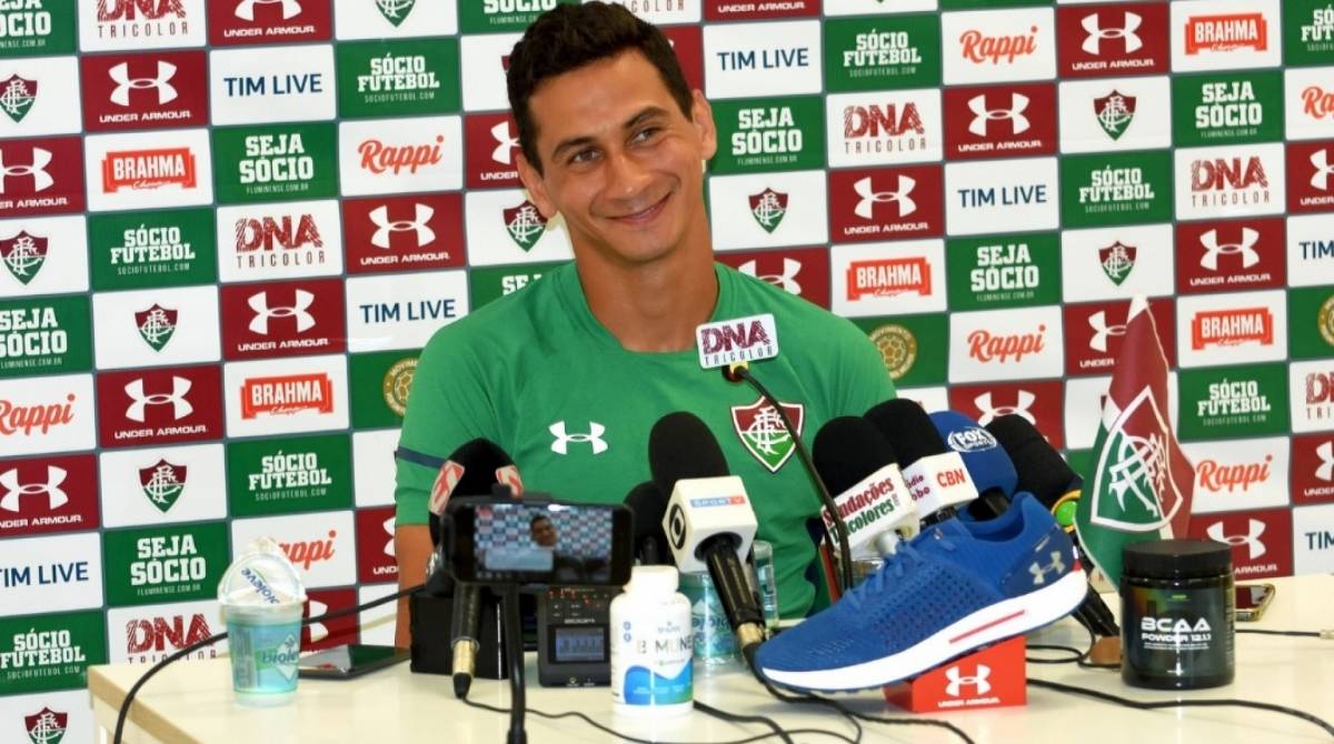 Ganso concedeu entrevista coletiva - MAILSON SANTANA/FLUMINENSE FC.