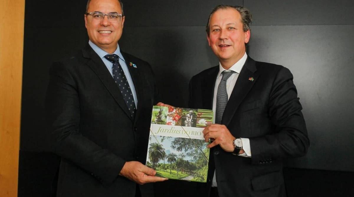 Wilson Witzel e Oliver Pietz, representante da Deutsche Bahn - Divulgação 