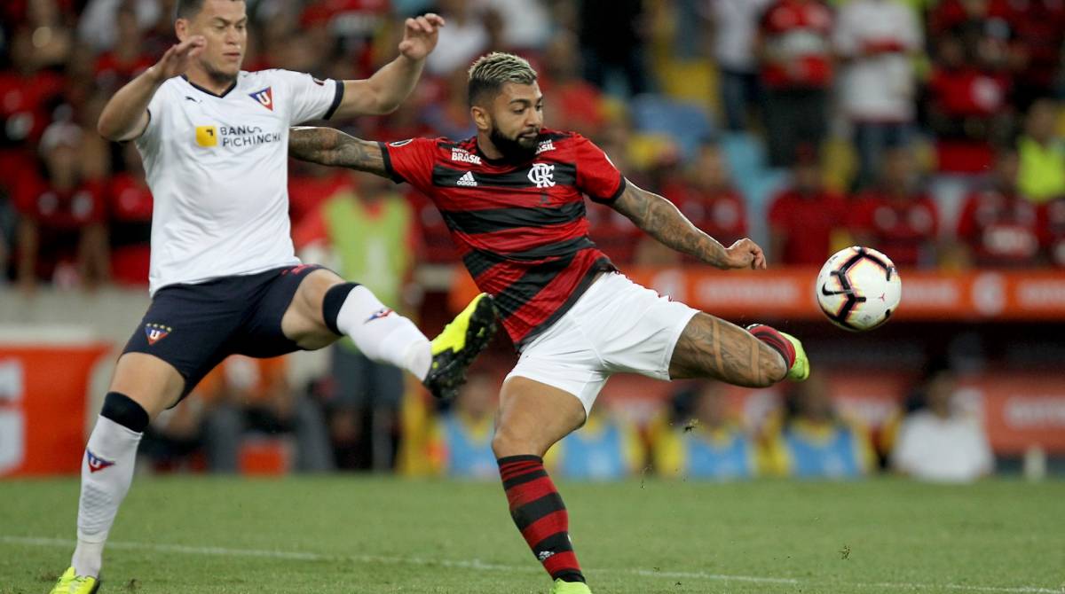 Rio de Janeiro - 13/03/2019 - Gabigol do Flamengo durante partida contra a equipe da LDU valida pela Libertadores das Amercias, no estadio do Maracana. Foto: Luciano Belford/Agencia O Dia