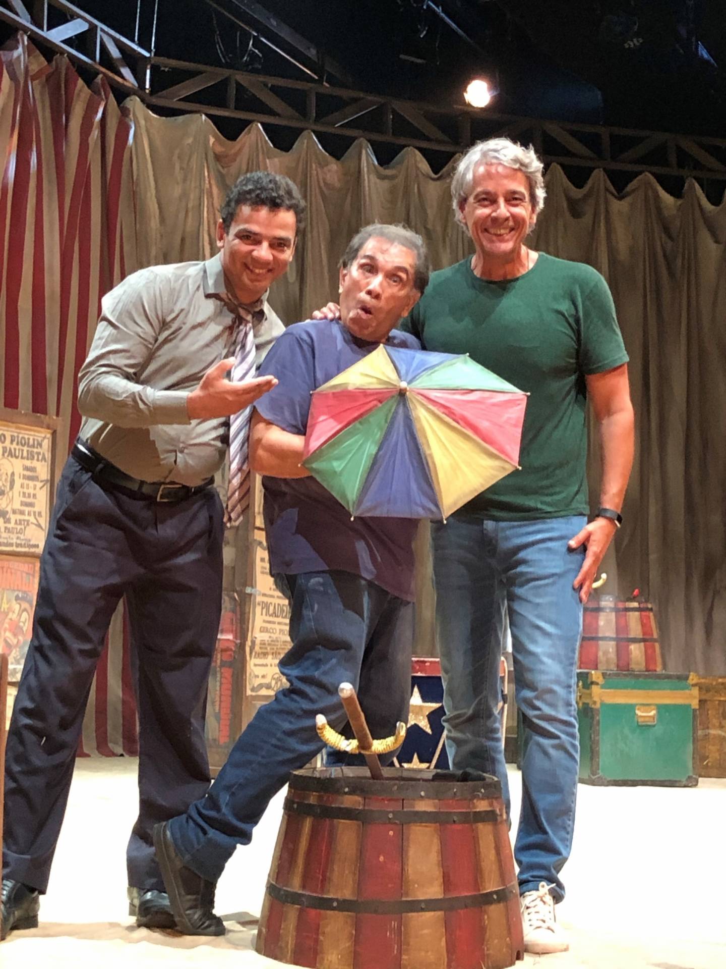Dedé Santana, Alexandre Borges e Fioravante Almeida na peça 'Palhaços' - Mario Camelo