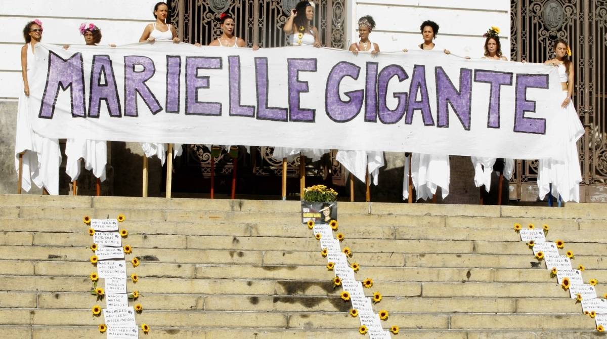 Câmara de Vereadores tem ato para Marielle  - Estefan Radovicz / Agencia O Dia