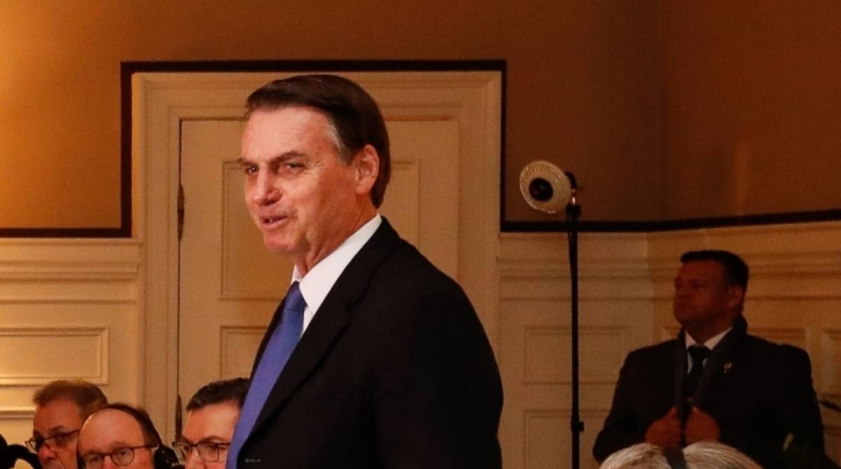 Presidente Jair Bolsonaro em jantar nos Estados Unidos - AFP