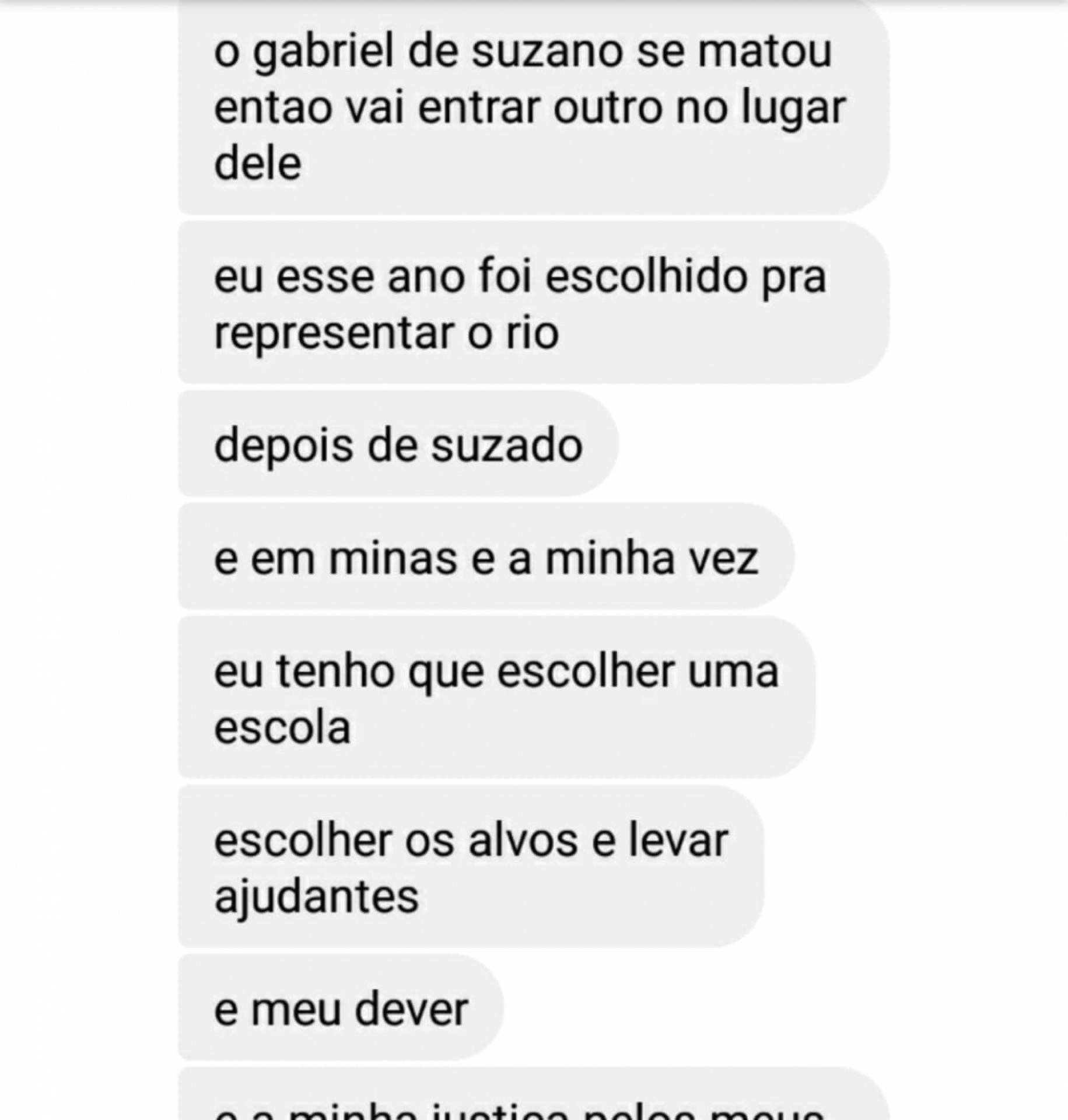 Em conversa, jovem diz ser representante do Rio para cometer novo atentado - Reprodução