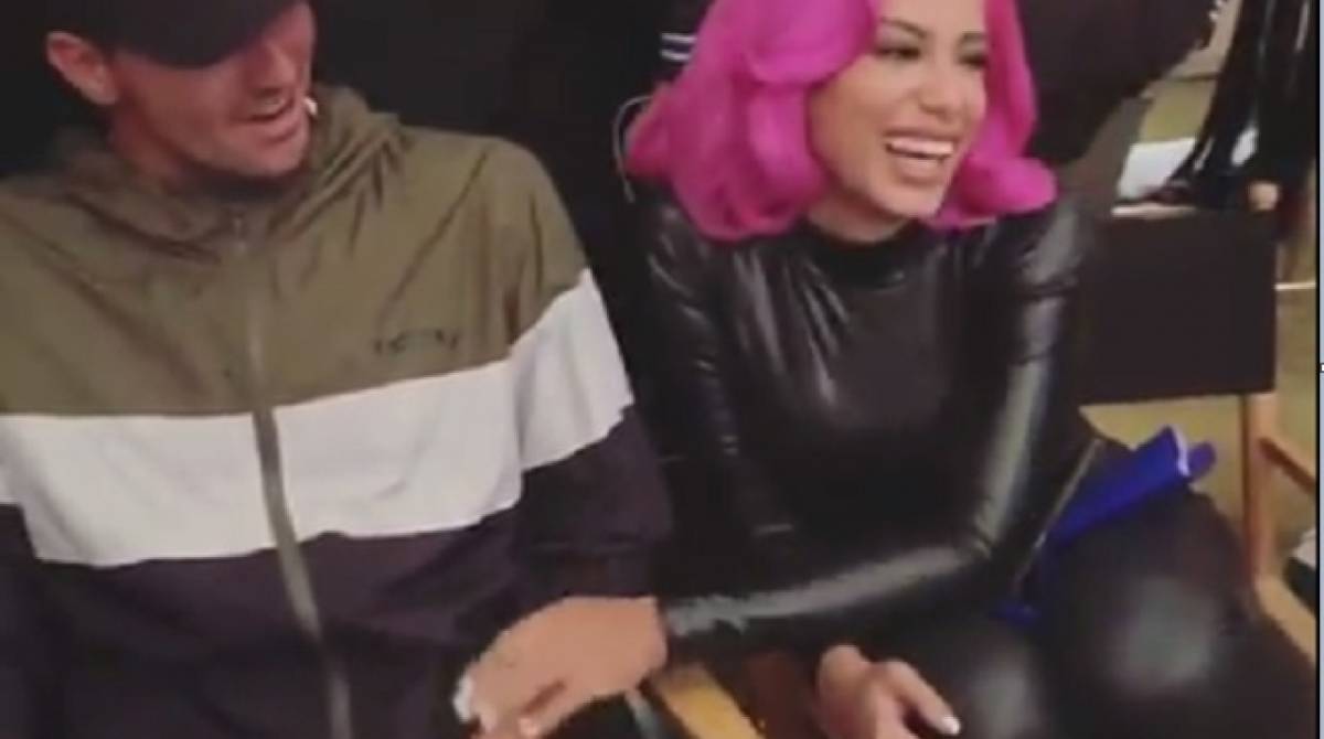 Gabriel Medina e Anitta em Los Angeles nos bastidores de gravação do clipe da cantora com Snoop Dogg - Reprodução de vídeo