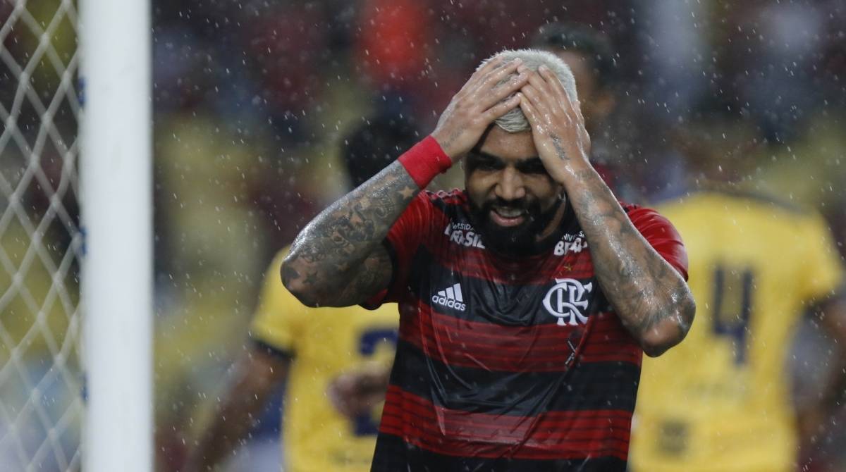 Rio de Janeiro - RJ - 19/03/2019 - Futebol - Campeonato Carioca 2019 - Jogo valido pela 5 rodada da Taça Rio - Madureira x Flamengo, Estadio Mario Filho, Maracana, zona norte do Rio - na foto, Gabriel, do Flamengo, lamenta chance perdida - Foto Reginaldo Pimenta / Agencia O Dia - Reginaldo Pimenta / Agencia O Dia
