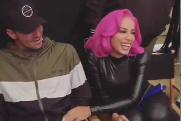 Gabriel Medina e Anitta em Los Angeles nos bastidores de gravação do clipe da cantora com Snoop Dogg