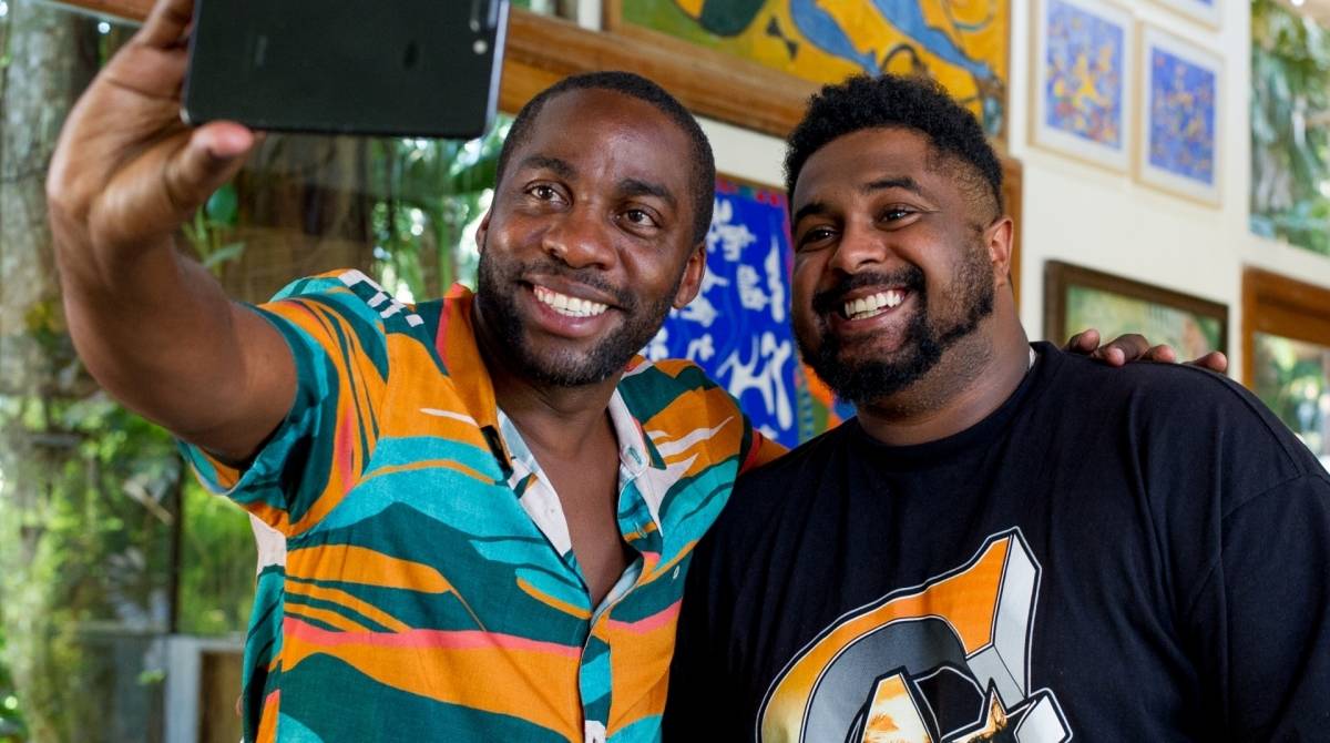 Lázaro Ramos e Baco Exu do Blues na nova temporada do Espelho, no Canal Brasil