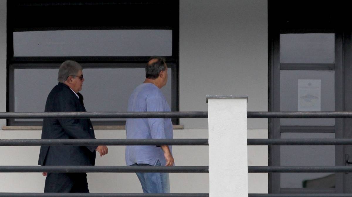 Rio de Janeiro 22/03/2019 - O ex-ministro Carlos Marun visita o ex Presidente Michel Temer na cede da Policia Federal non Rio de Janeiro. Foto: Luciano Belford/Ag&ecirc;ncia O Dia