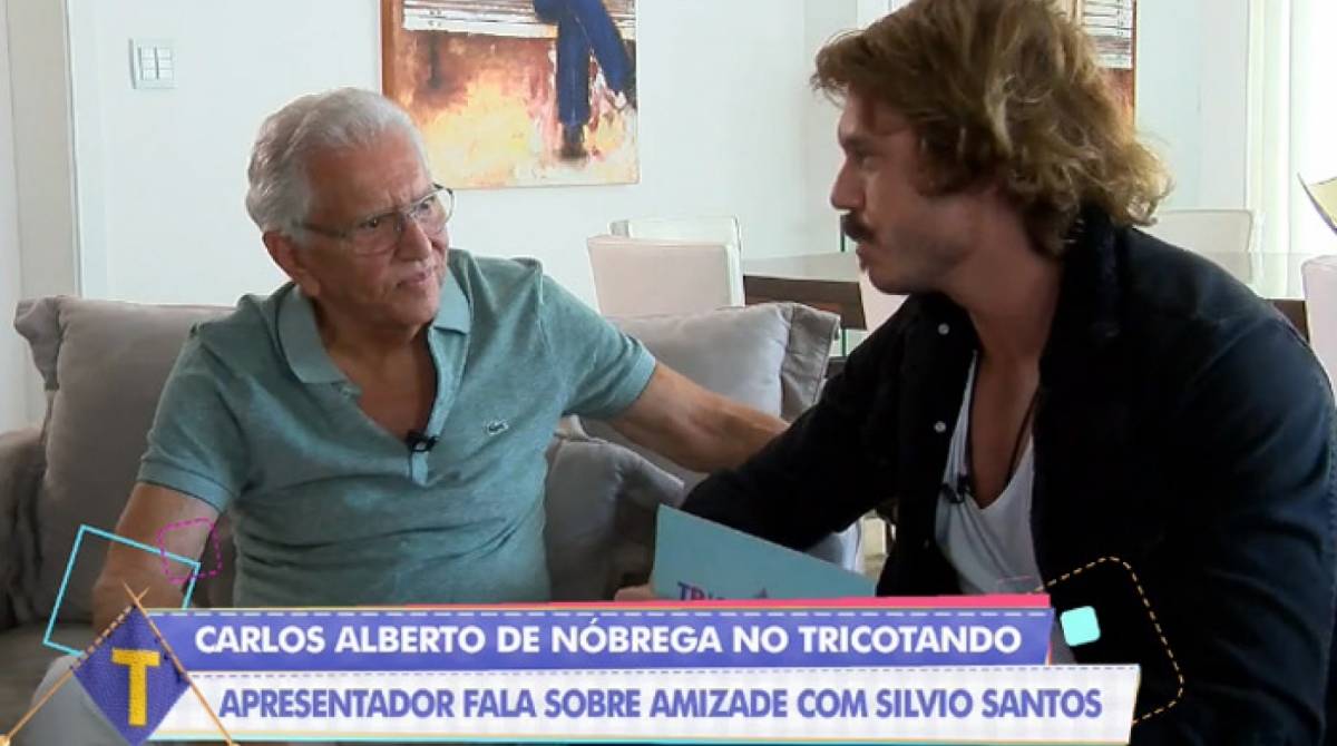 Carlos Alberto de Nóbrega fala sobre Silvio Santos no 'Tricotando' - Reprodução / RedeTV