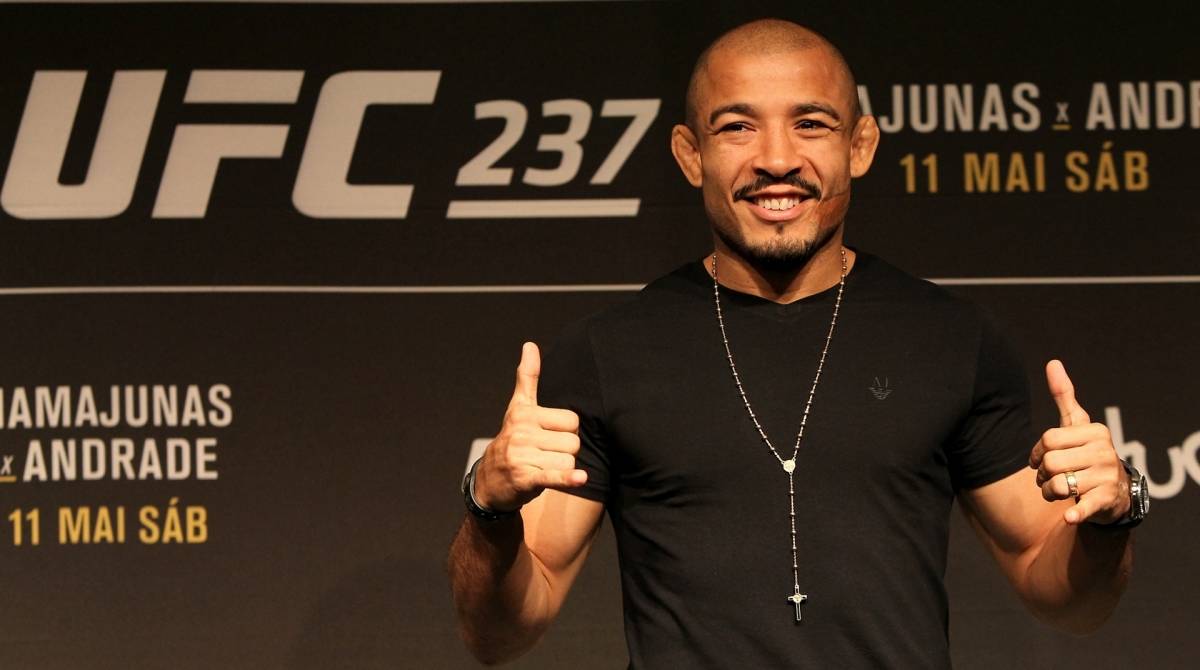 Rio de janeiro - 28/03/2019 - O UFC realizou nesta quinta-feira, dia 28 de março, a coletiva de imprensa do UFC 237: Namajunas x Andrade, evento marcado para o dia 11 de maio, na Jeunesse Arena, no Rio de Janeiro. Na foto acima o lutador José Aldo. Foto: Luciano Belford/Agência O Dia