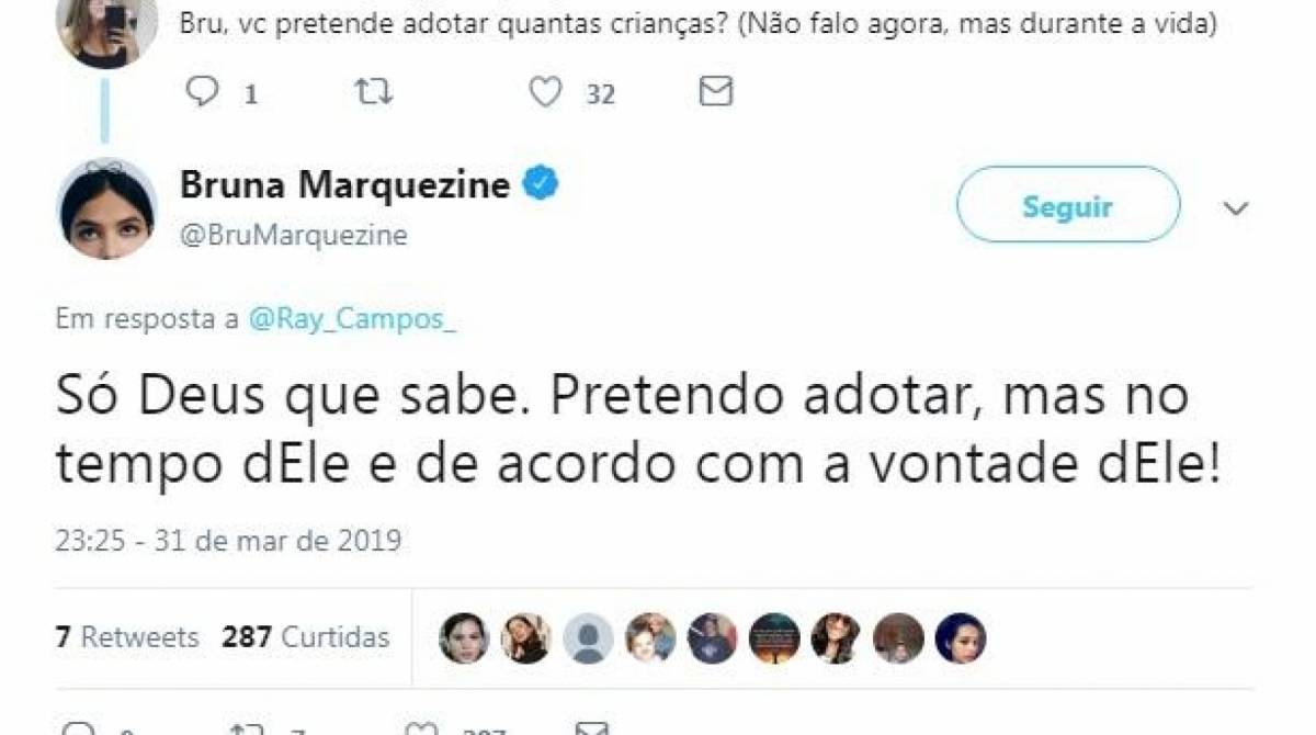 Bruna Marquezine diz que pretende adotar criança, mas não agora