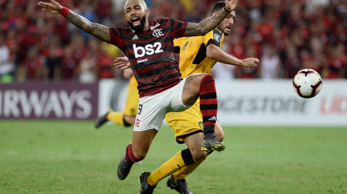  Gabi Gol do Flamengo  durante partida, em jogo da 3a rodada da  Ta&ccedil;a Libertadores da America, Maracan&atilde; zona norte do Rio de Janeiro.Foto: Armando Paiva / Ag&ecirc;ncia O Dia Flamengo, Penarol, Libertadores, Maracana