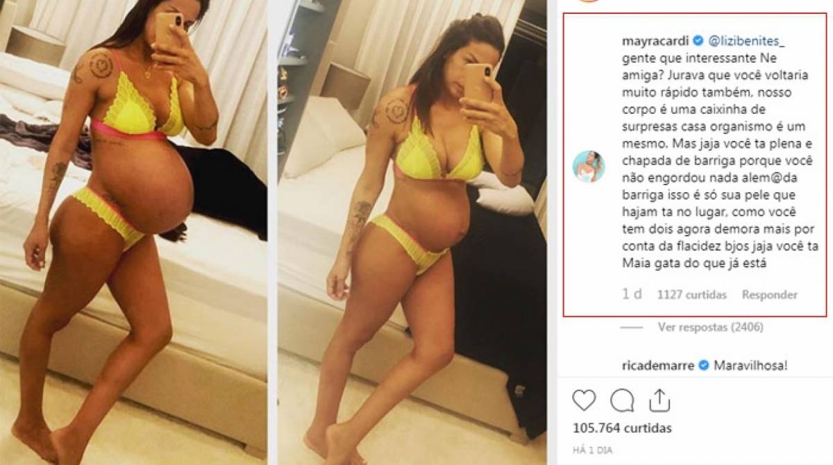 Mayra Cardi faz comentário em foto de Lizi Benites